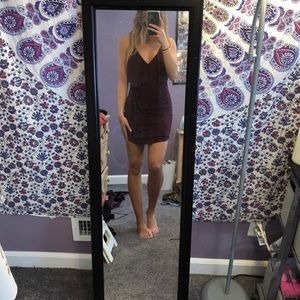 Dark Purple Suede Dress